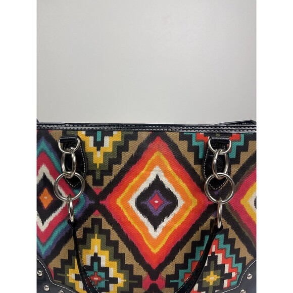 Cleto Concealed Carry Purse Shoulder Bag Protection Aztec Geometric Boho Artsy - Picture 2 of 13